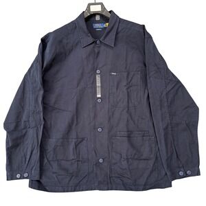 Polo Ralph Lauren Mens Workwear Jacket Navy Blue 2XL Classic Fit Soft Chore Barn